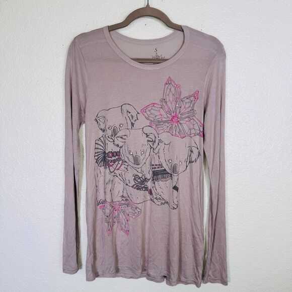 Key Closet Tops - Key Top Womens Small Koala Bears Swarovski Rhinestone Tee Shirt Y2K Key Closet
